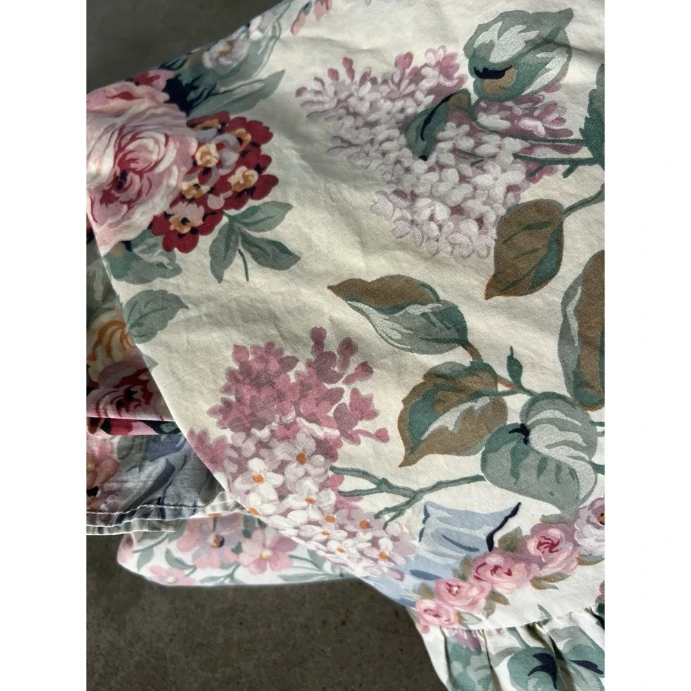 Ralph Lauren Allison King‎ Sheet Set Fitted Ruffle Flat Ruffle Pillowcases GUC